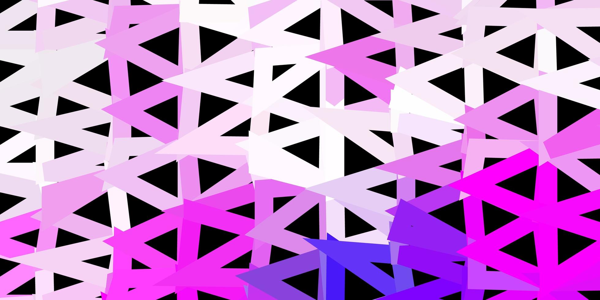ljus lila, rosa vektor abstrakt triangel mönster.