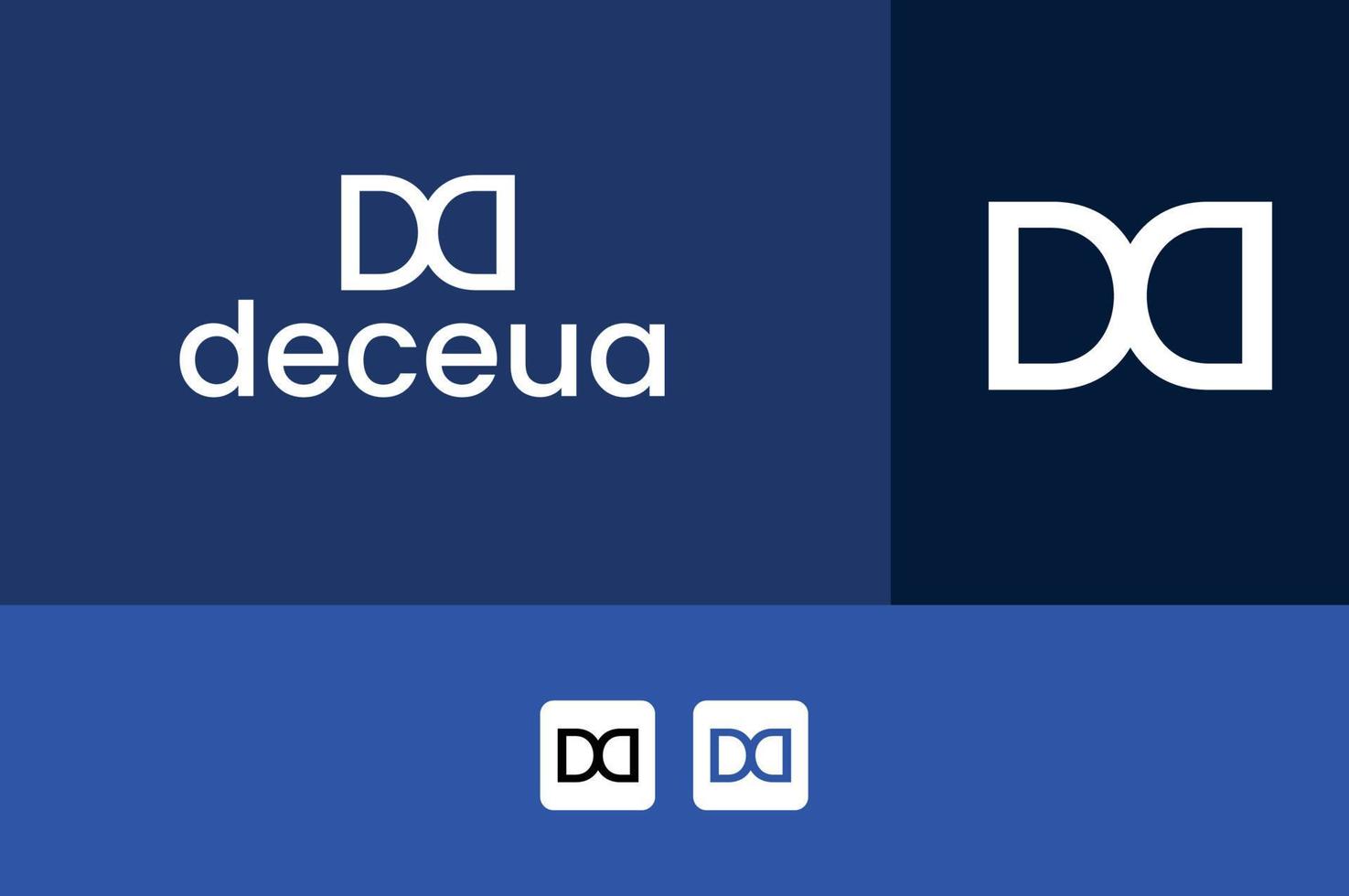 Deceua-Logo-Design, d-Buchstabenmarken-Logo-Design vektor