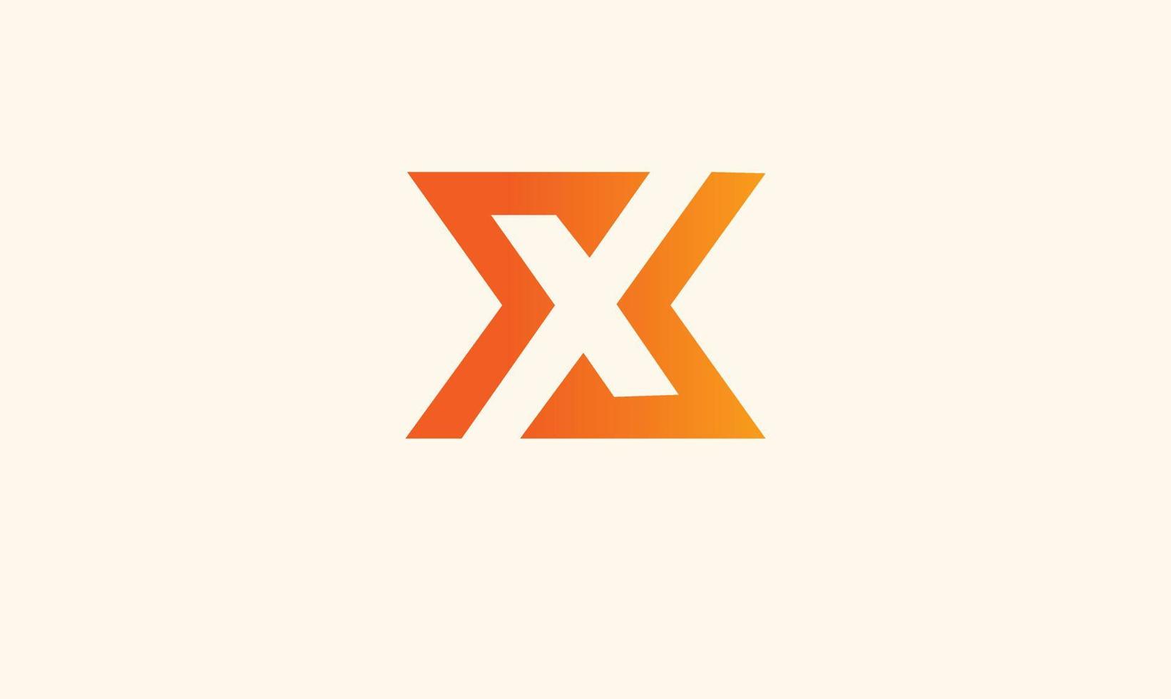 x brev mark logotyp design, x lutning logotyp vektor