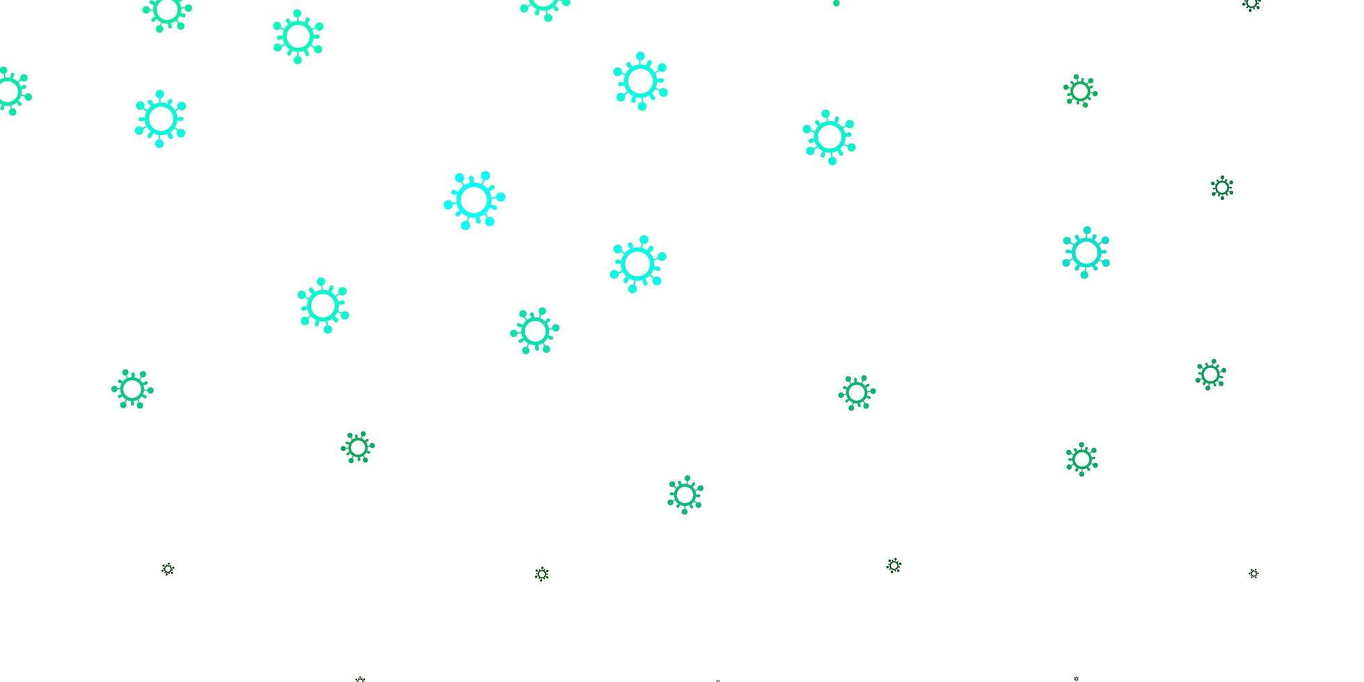 hellgrünes Vektormuster mit Coronavirus-Elementen. vektor