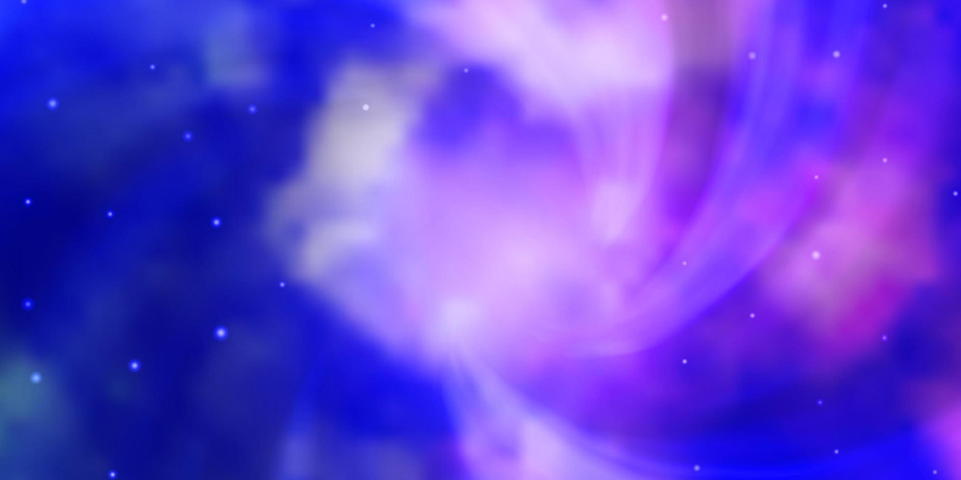 hellrosa, blaue Vektorbeschaffenheit mit schönen Sternen. vektor