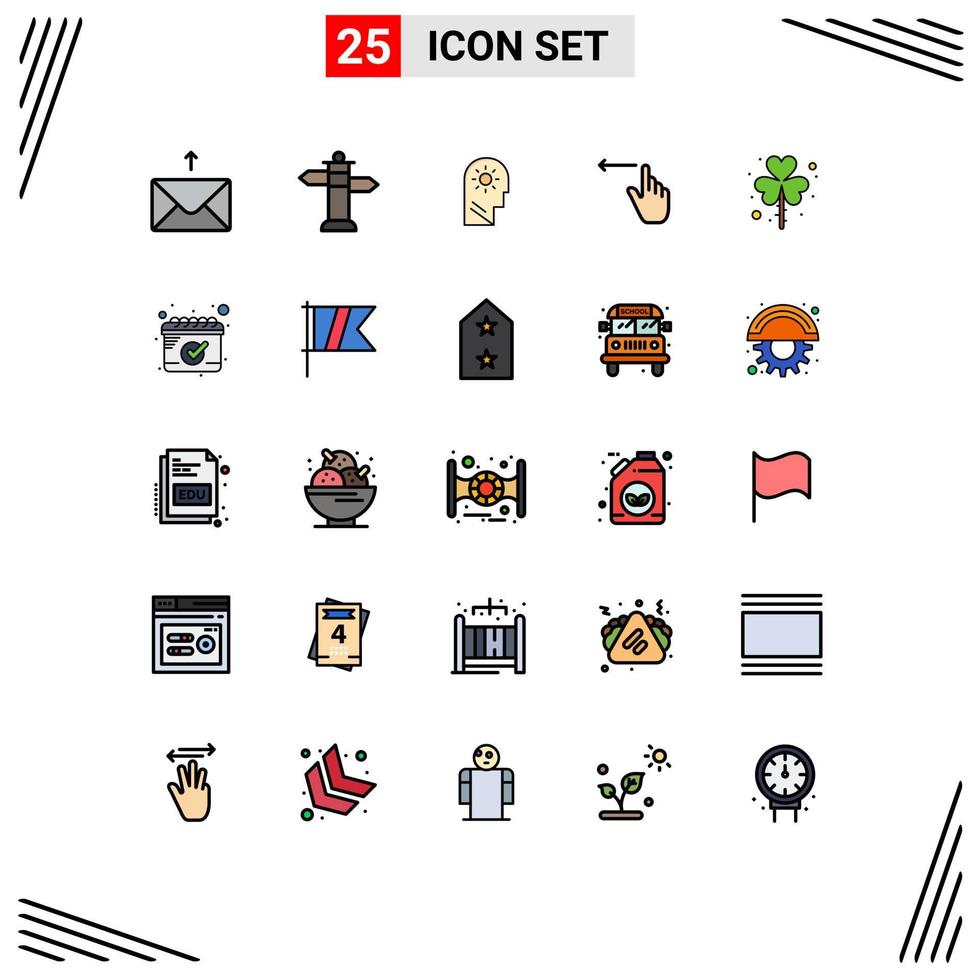 25 kreativ ikoner modern tecken och symboler av helgon blad sinne dag hand redigerbar vektor design element