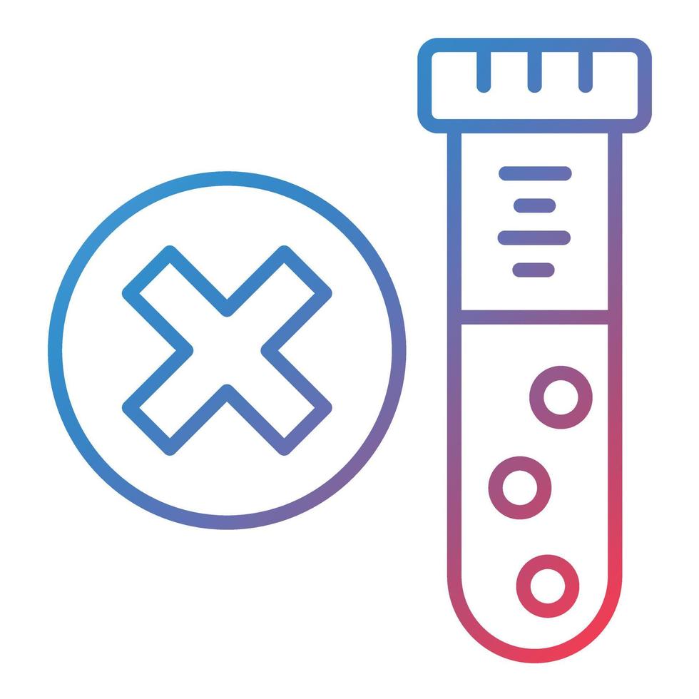 Nej konserveringsmedel linje lutning ikon vektor