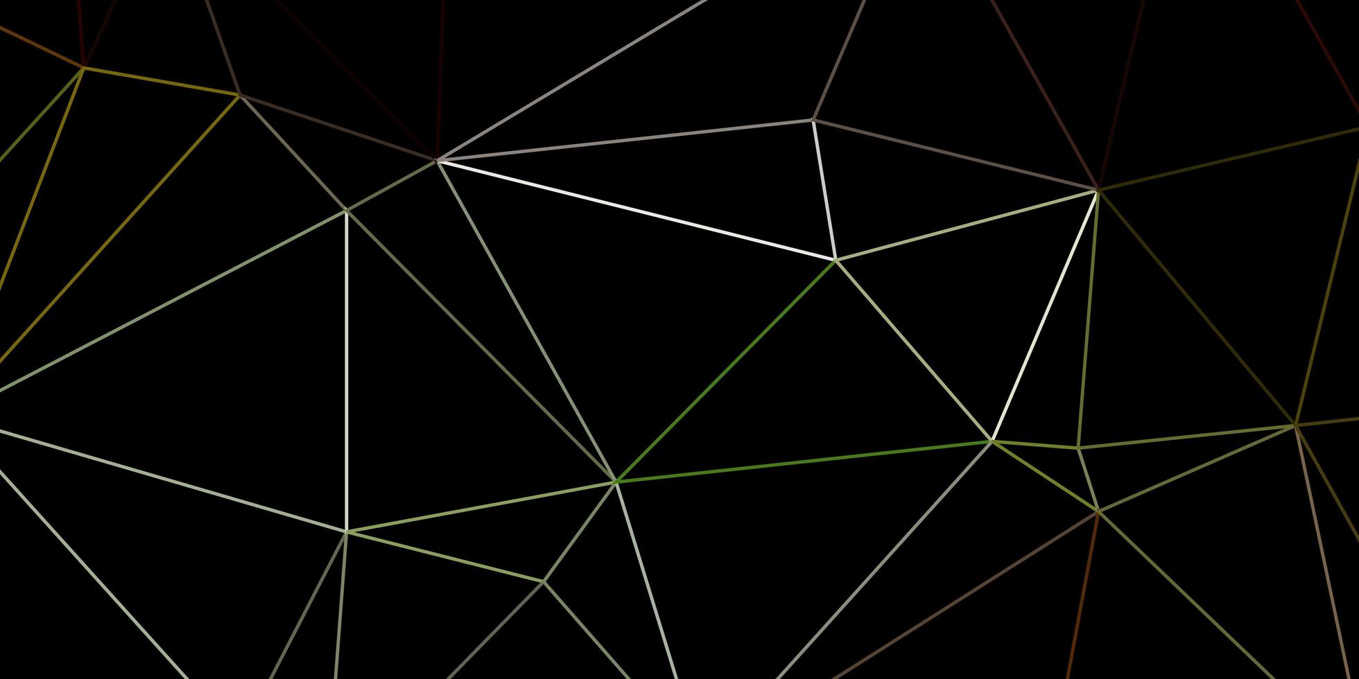 geometrisches polygonales Layout des dunkelgrünen, gelben Vektors. vektor