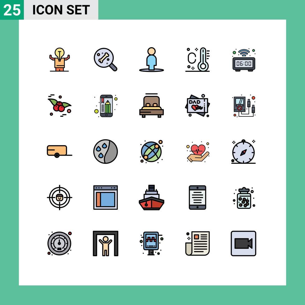 uppsättning av 25 modern ui ikoner symboler tecken för handled teknologi avatar smart Kolla på sommar redigerbar vektor design element