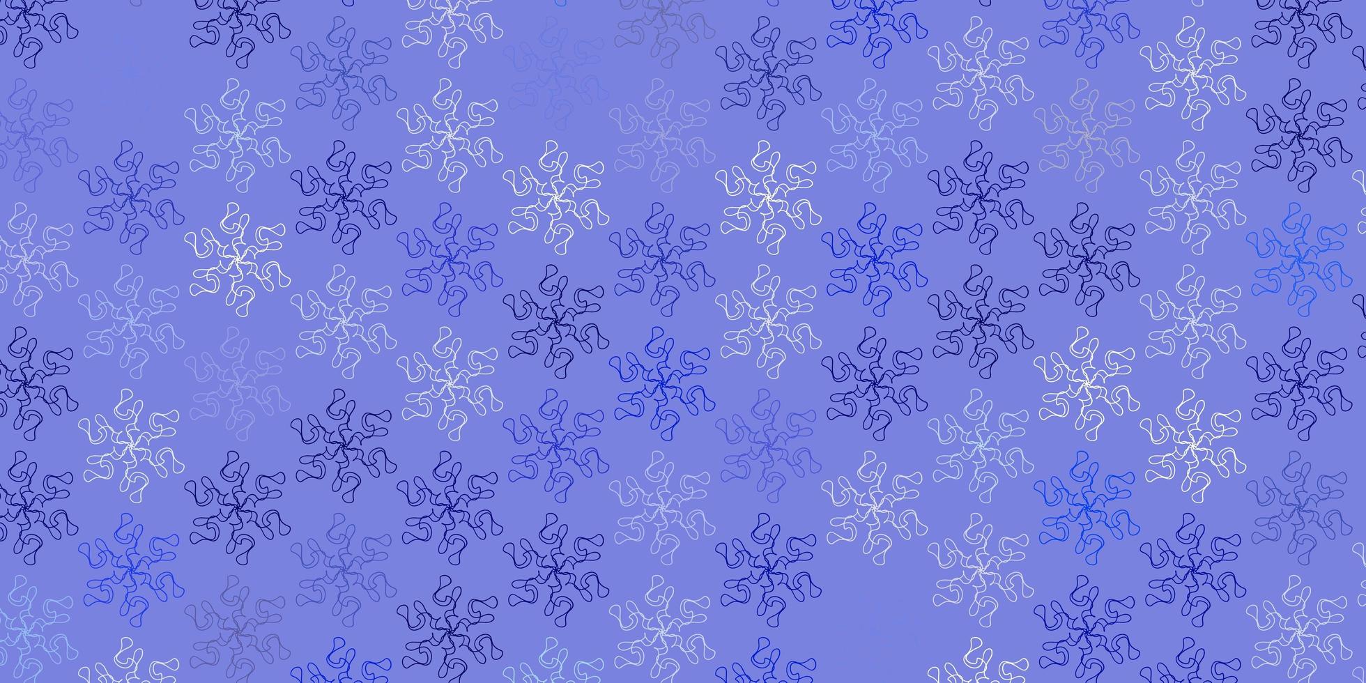ljusblå vektor naturlig bakgrund med blommor.