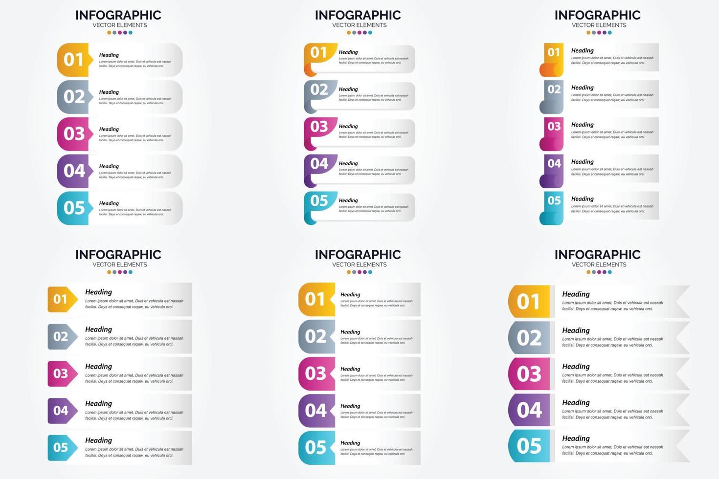 flaches Designset der Vektorillustrations-Infografiken für Werbebroschürenflieger und -zeitschrift vektor