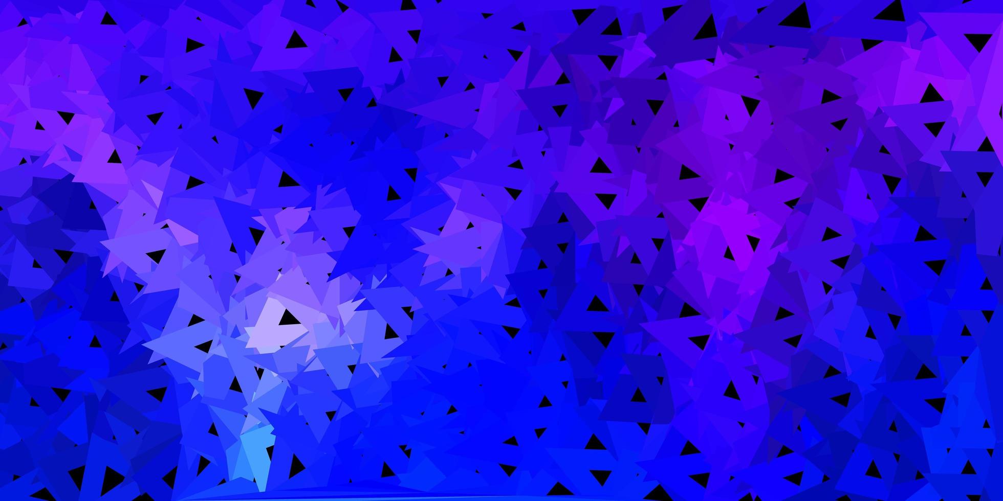 dunkelrosa, blaue Vektordreieck-Mosaikschablone. vektor
