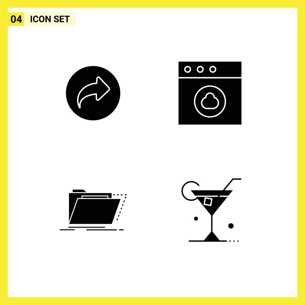 4 kreativ ikoner modern tecken och symboler av grundläggande katalog ui mac mapp redigerbar vektor design element