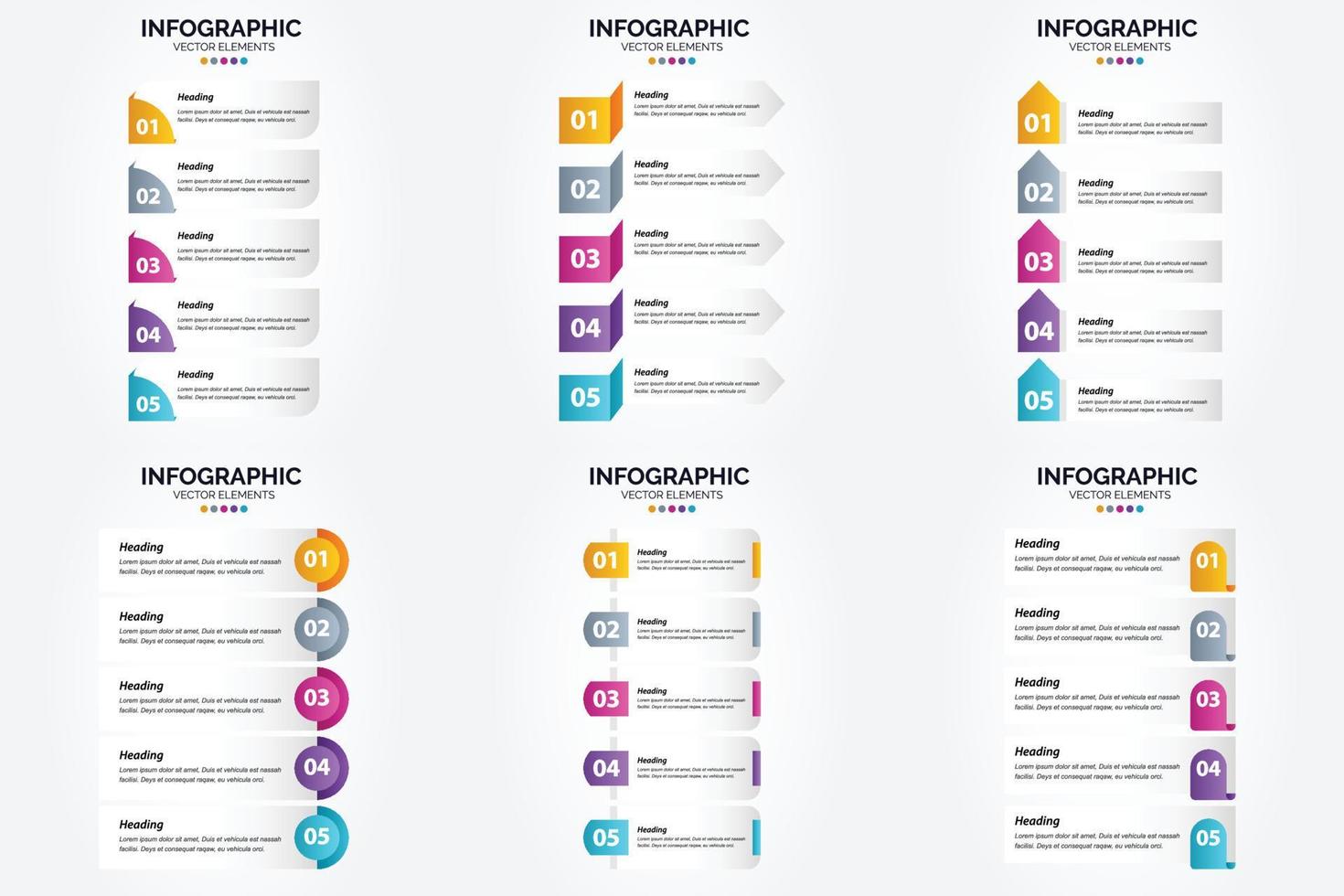 flaches Designset der Vektorillustrations-Infografiken für Werbebroschürenflieger und -zeitschrift vektor