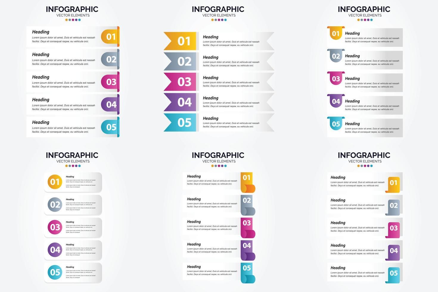 flaches Designset der Vektorillustrations-Infografiken für Werbebroschürenflieger und -zeitschrift vektor