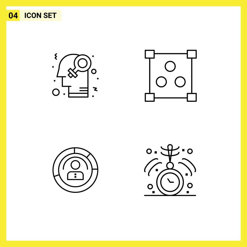 universell ikon symboler grupp av 4 modern fylld linje platt färger av feminism mänsklig homosexualitet uppkopplad personlig redigerbar vektor design element