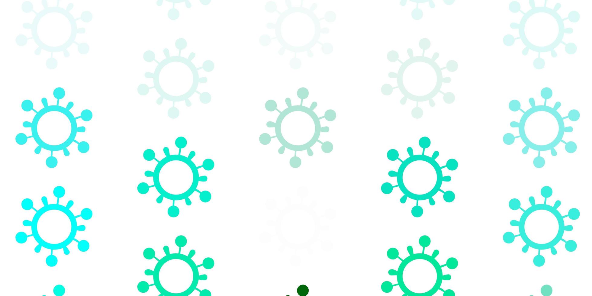 hellgrüne Vektorschablone mit Grippezeichen. vektor