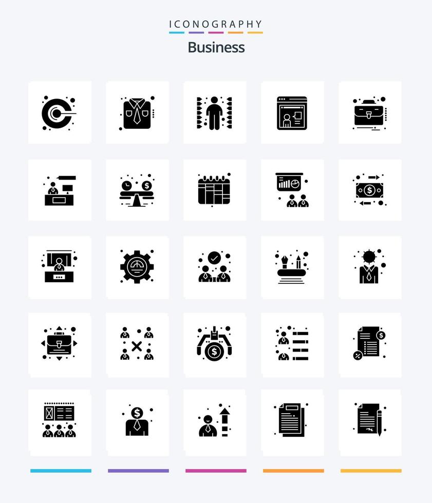 kreativ företag 25 glyf fast svart ikon packa sådan som företag. arbetssätt. utmaning. diskussion. hört vektor
