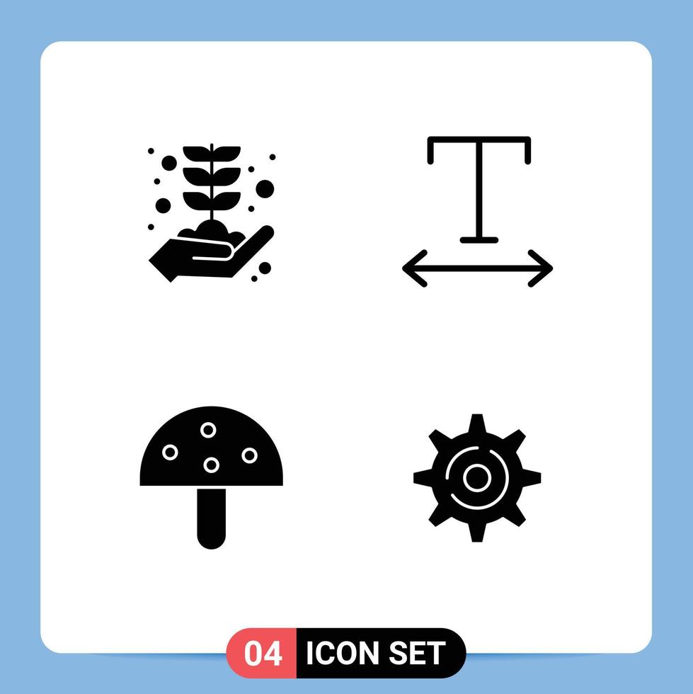 uppsättning av modern ui ikoner symboler tecken för företag natur tillväxt höst internet redigerbar vektor design element