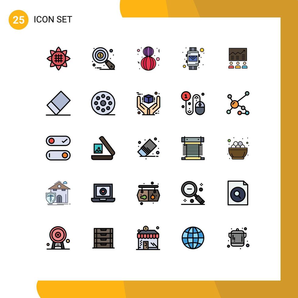 25 kreativ ikoner modern tecken och symboler av pil smart Kolla på åtta Mars smart handled e-post redigerbar vektor design element