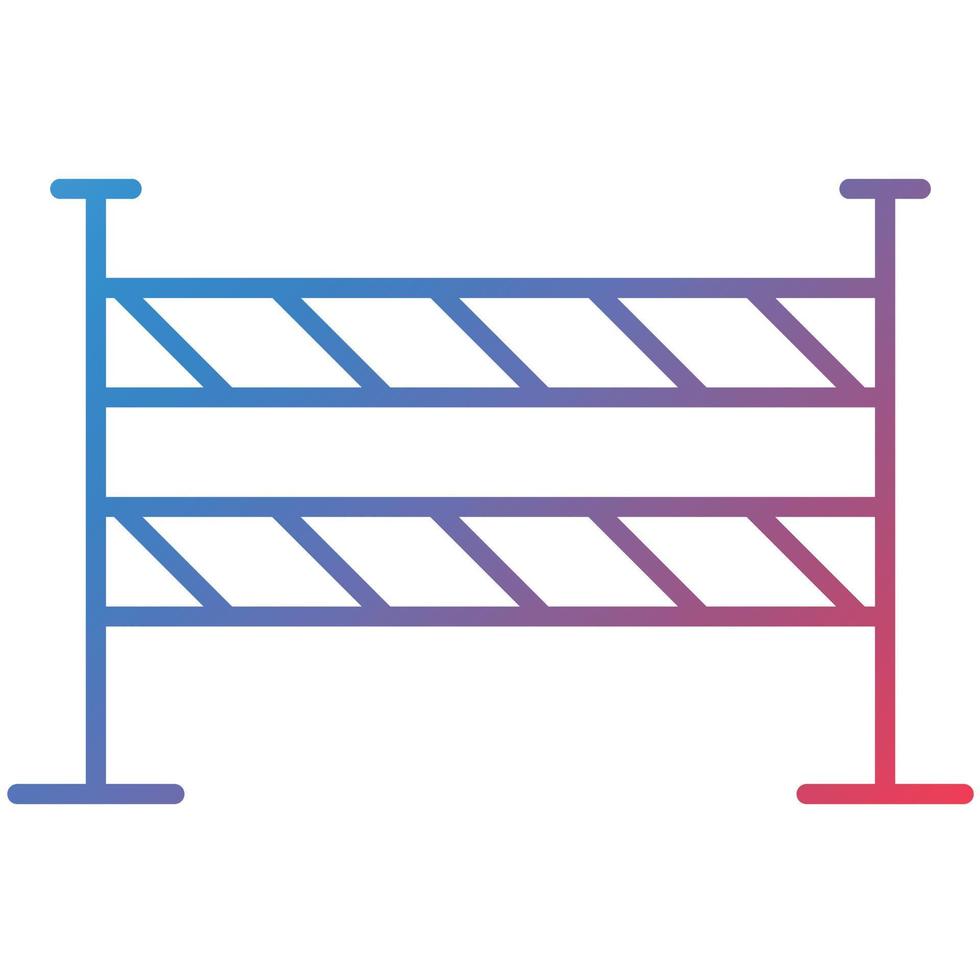 polis barriär linje lutning ikon vektor