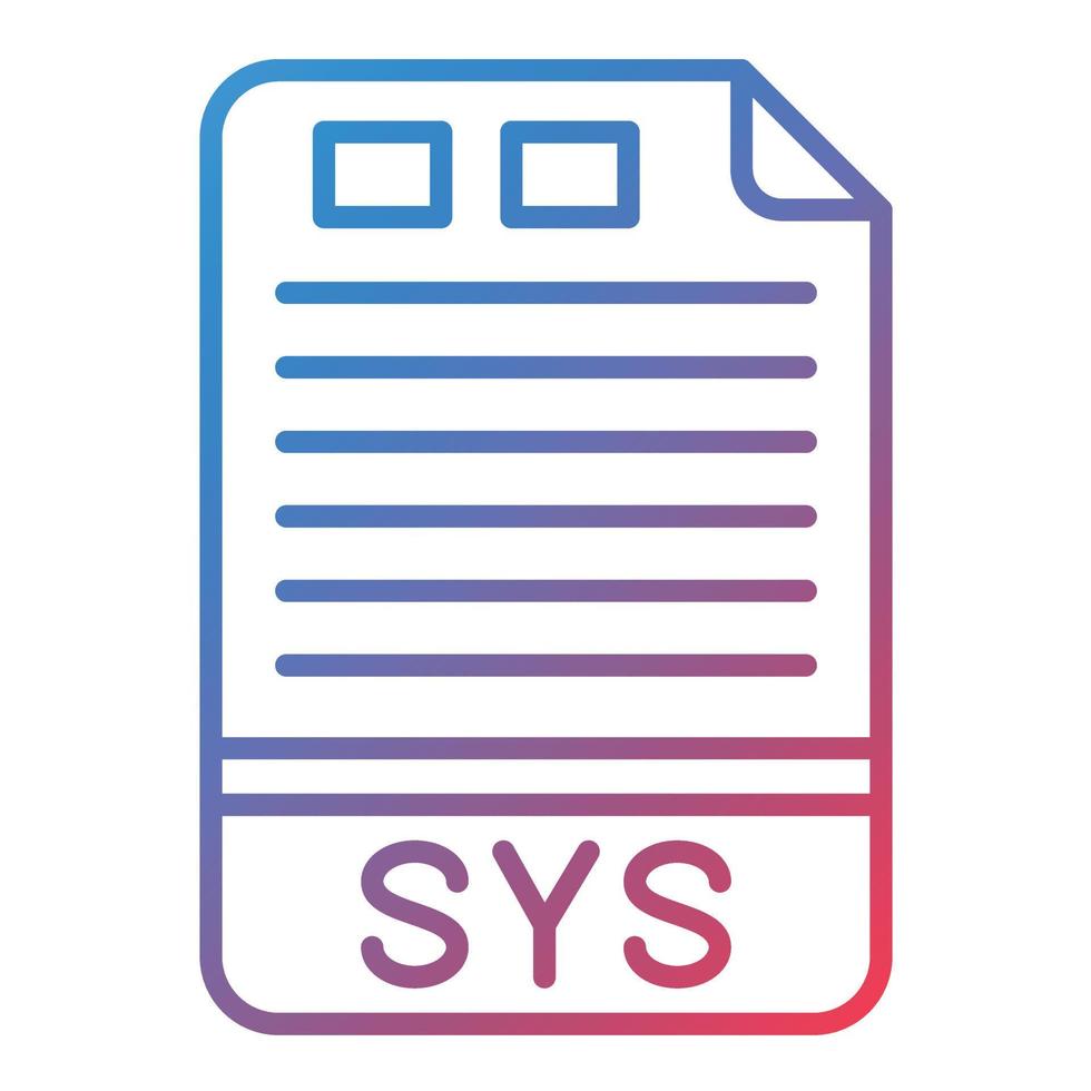 sys-Linienverlaufssymbol vektor