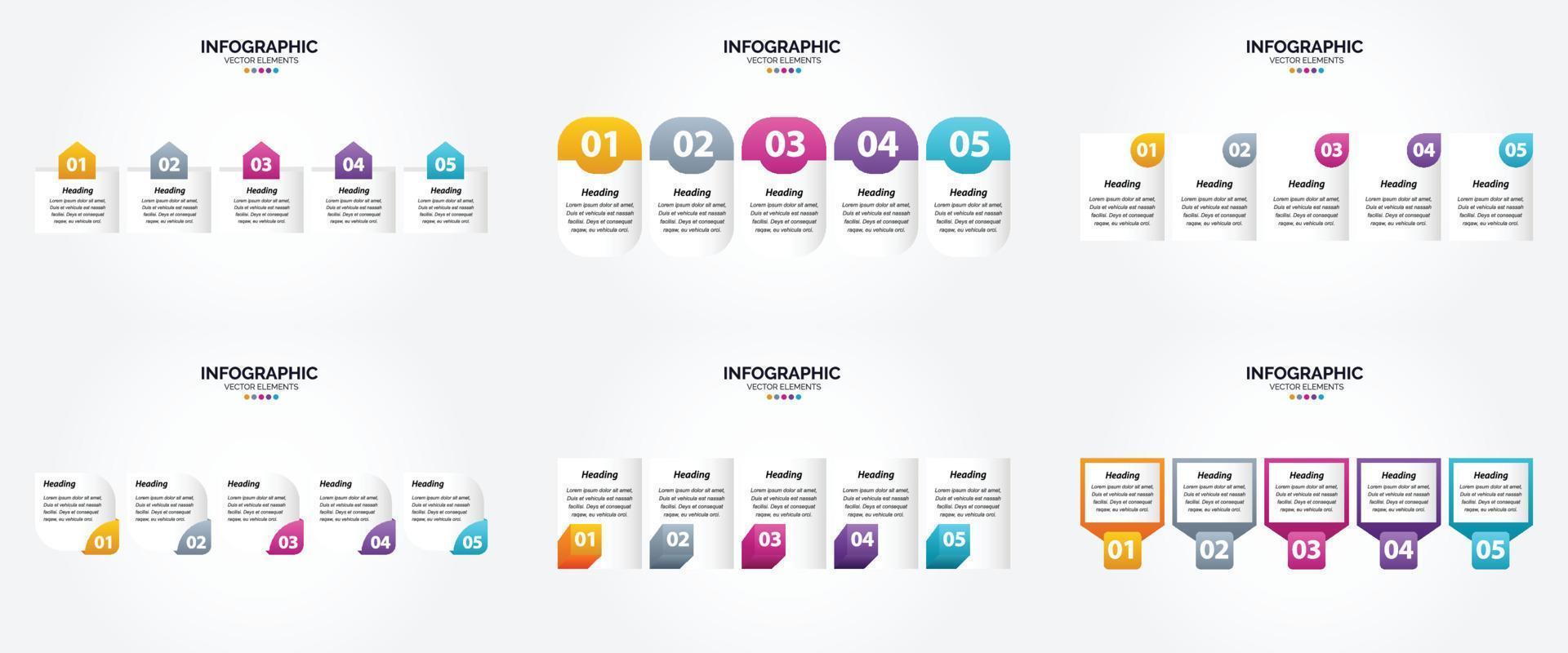 flaches Designset der Vektorillustrations-Infografiken für Werbebroschürenflieger und -zeitschrift vektor