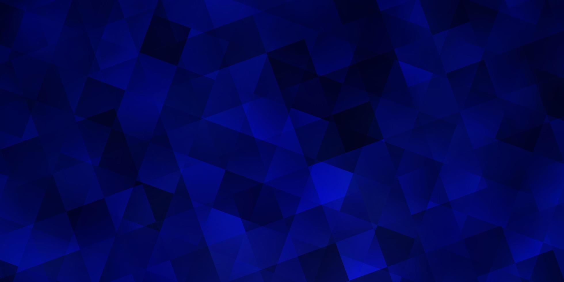 mörkblå vektormall med kristaller, rutor. vektor