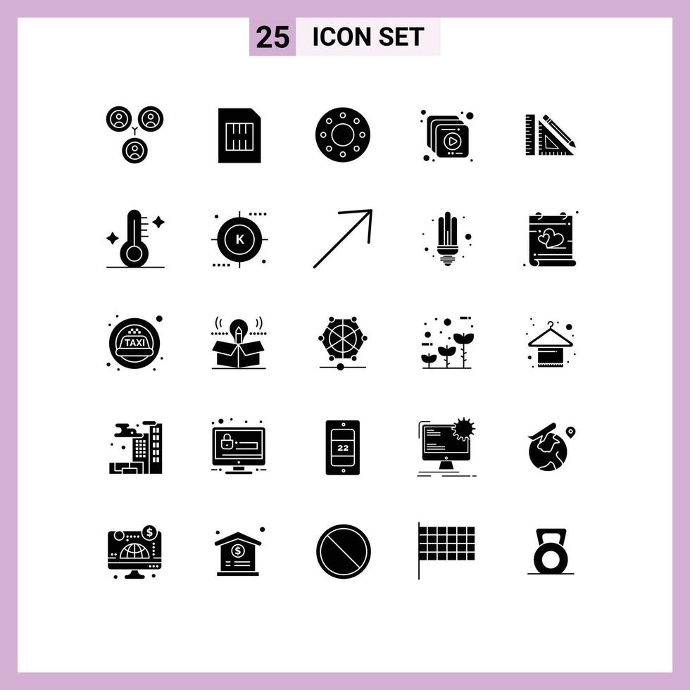 25 kreativ ikoner modern tecken och symboler av reparera konstruktion munk skala multimedia redigerbar vektor design element