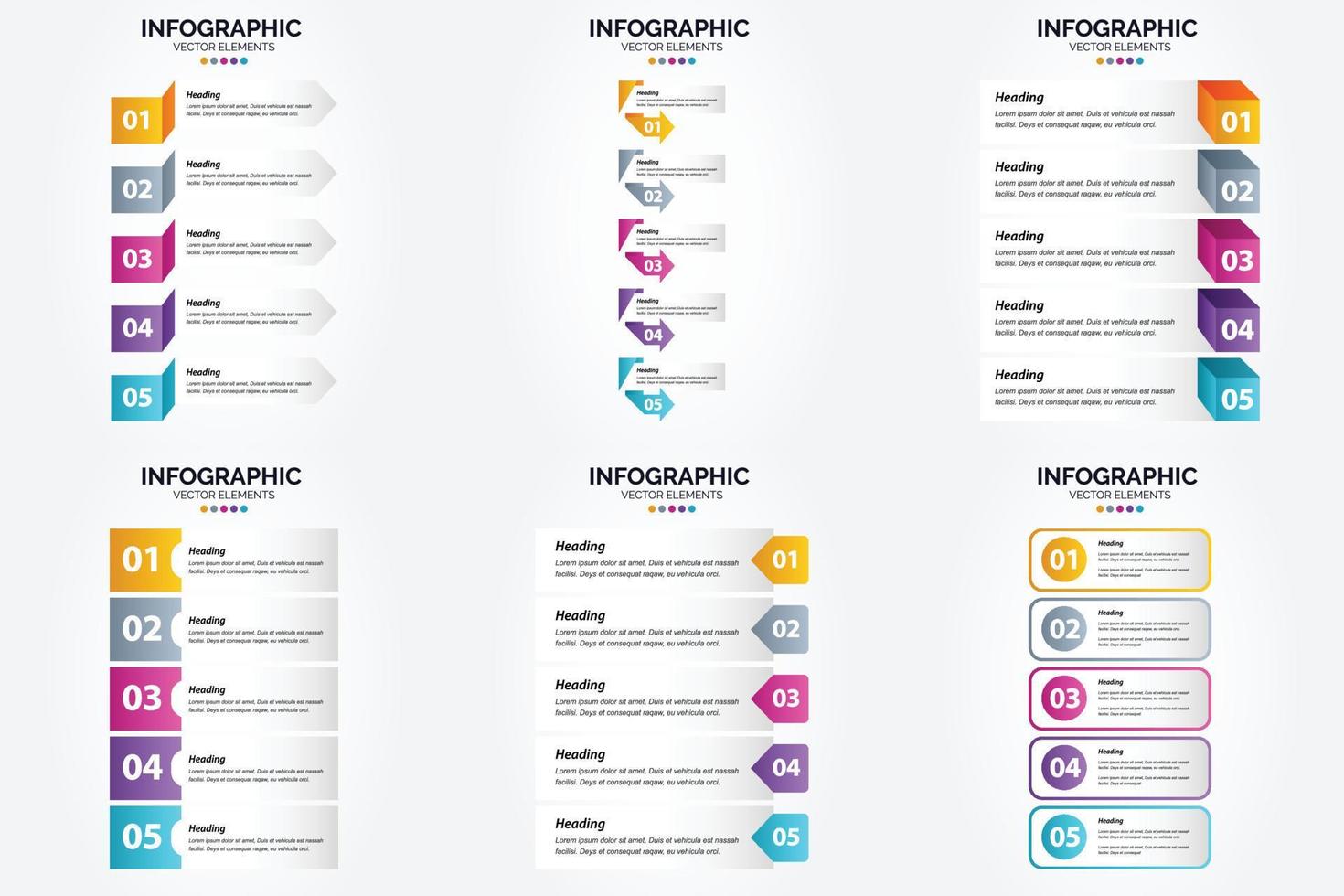 flaches Designset der Vektorillustrations-Infografiken für Werbebroschürenflieger und -zeitschrift vektor