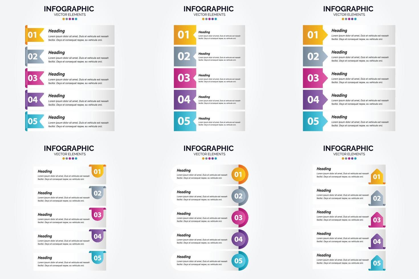 flaches Designset der Vektorillustrations-Infografiken für Werbebroschürenflieger und -zeitschrift vektor