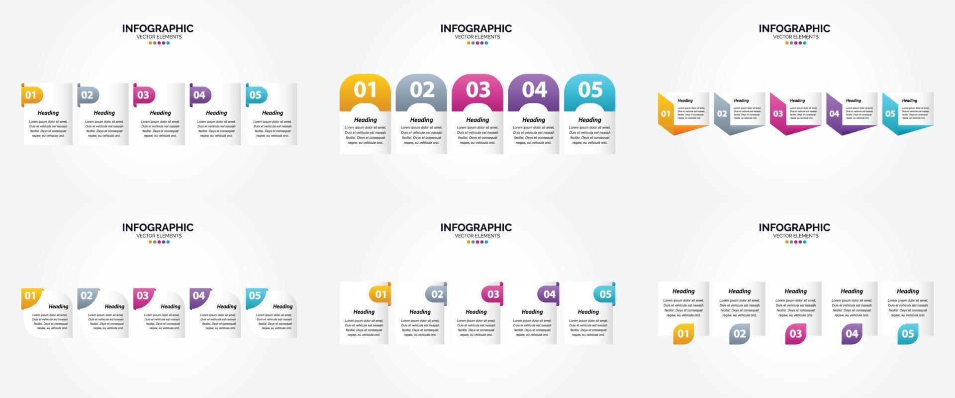 flaches Designset der Vektorillustrations-Infografiken für Werbebroschürenflieger und -zeitschrift vektor