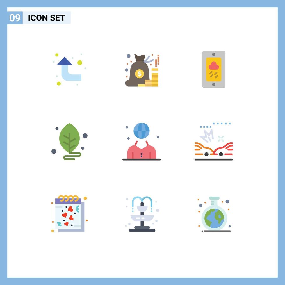 uppsättning av 9 modern ui ikoner symboler tecken för mänsklig vetenskap mobil blad biologi redigerbar vektor design element