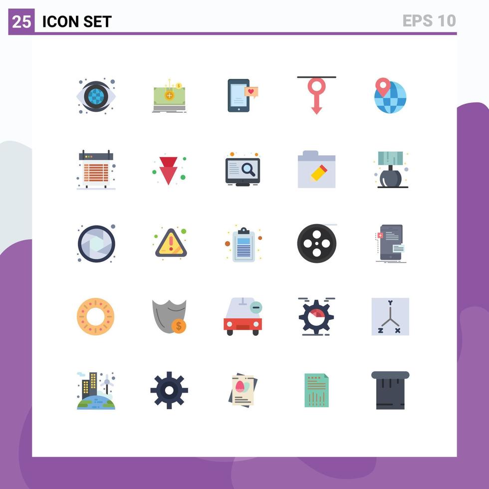 satz von 25 modernen ui symbolen symbole zeichen für globus mann mobile männliche junge editierbare vektordesignelemente vektor