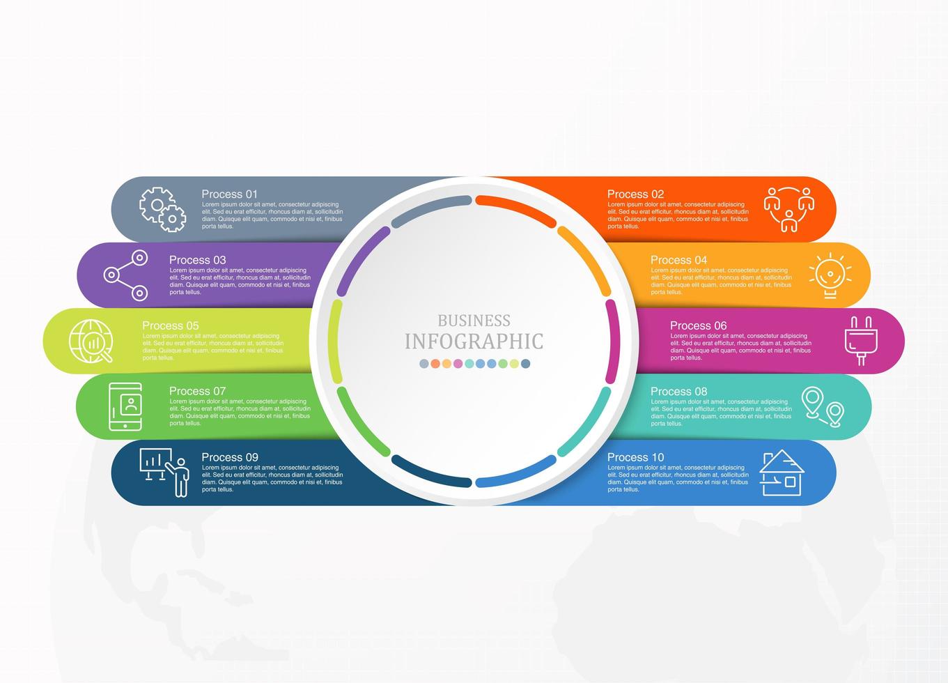 Standard-Infografiken und Business-Symbole vektor