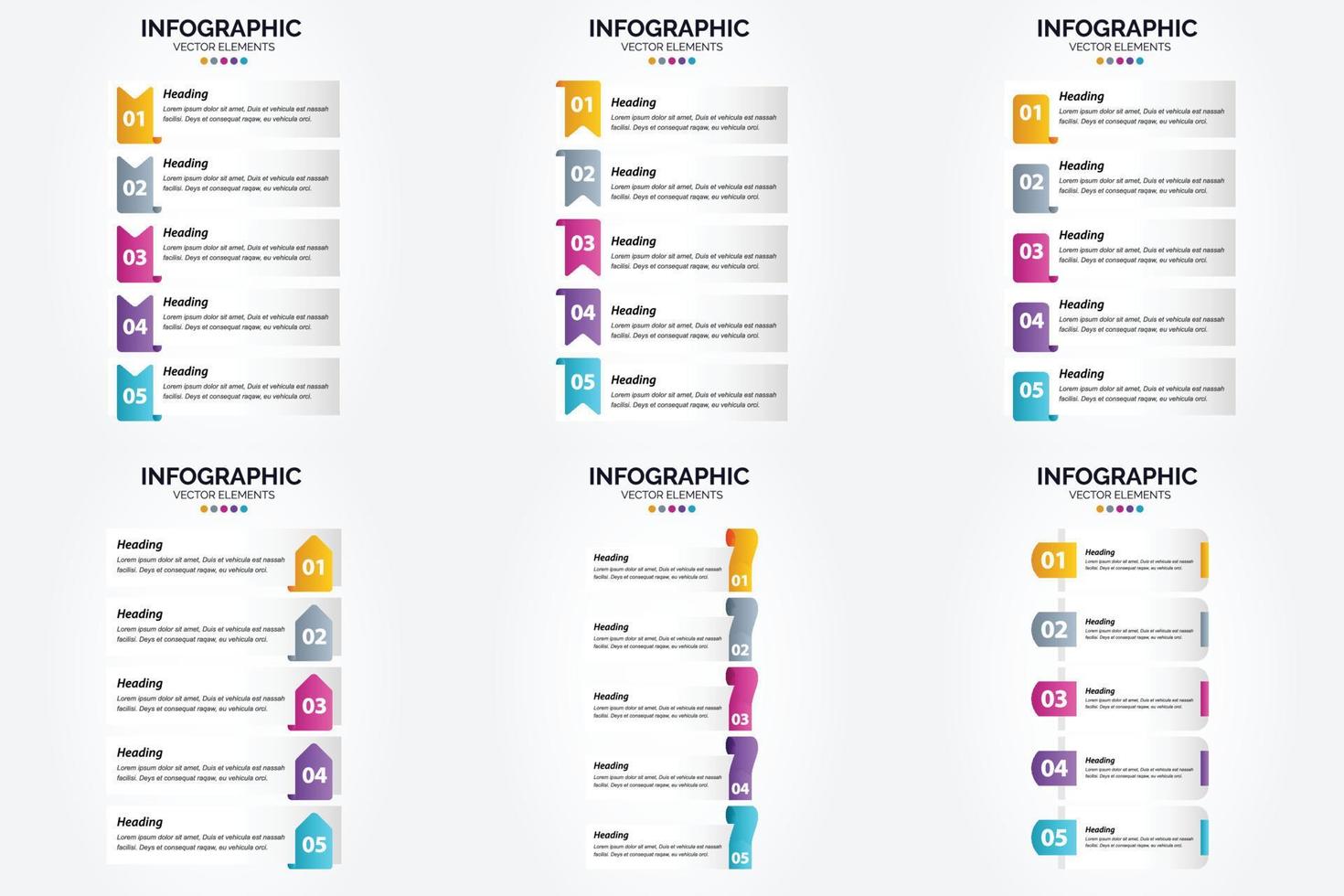 flaches Designset der Vektorillustrations-Infografiken für Werbebroschürenflieger und -zeitschrift vektor