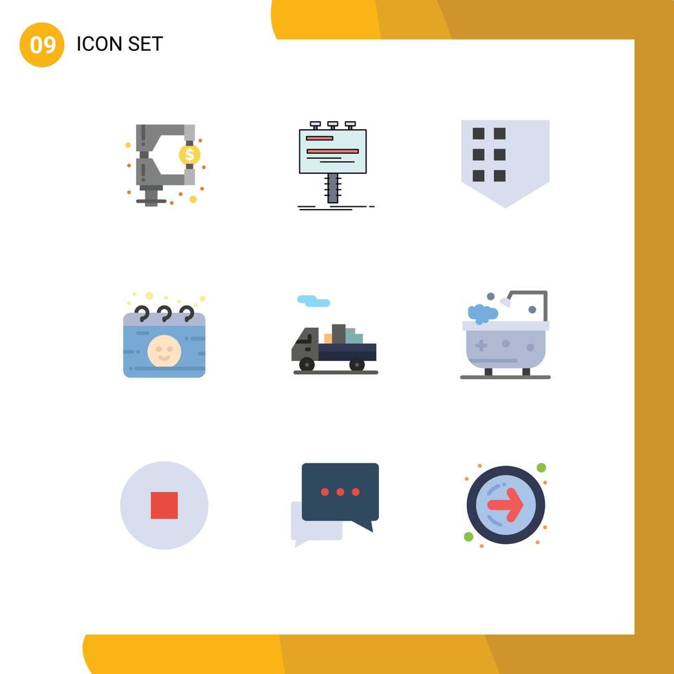 uppsättning av 9 modern ui ikoner symboler tecken för frakt graviditet promo moderskap kalender redigerbar vektor design element