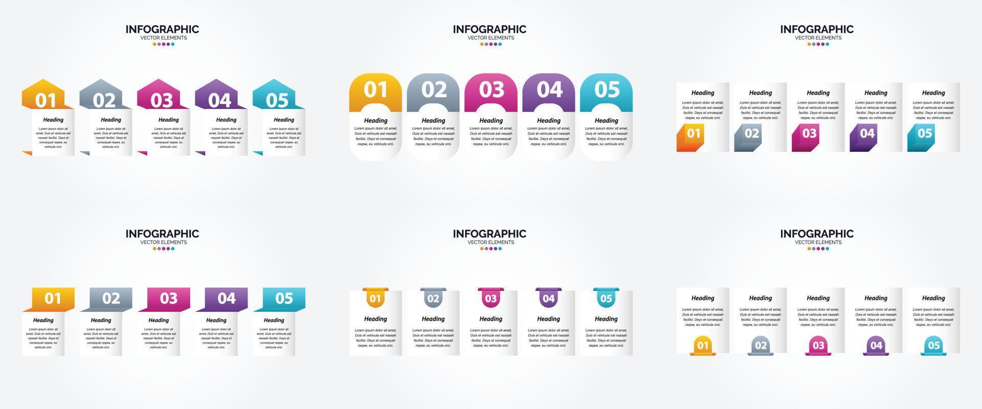 flaches Designset der Vektorillustrations-Infografiken für Werbebroschürenflieger und -zeitschrift vektor