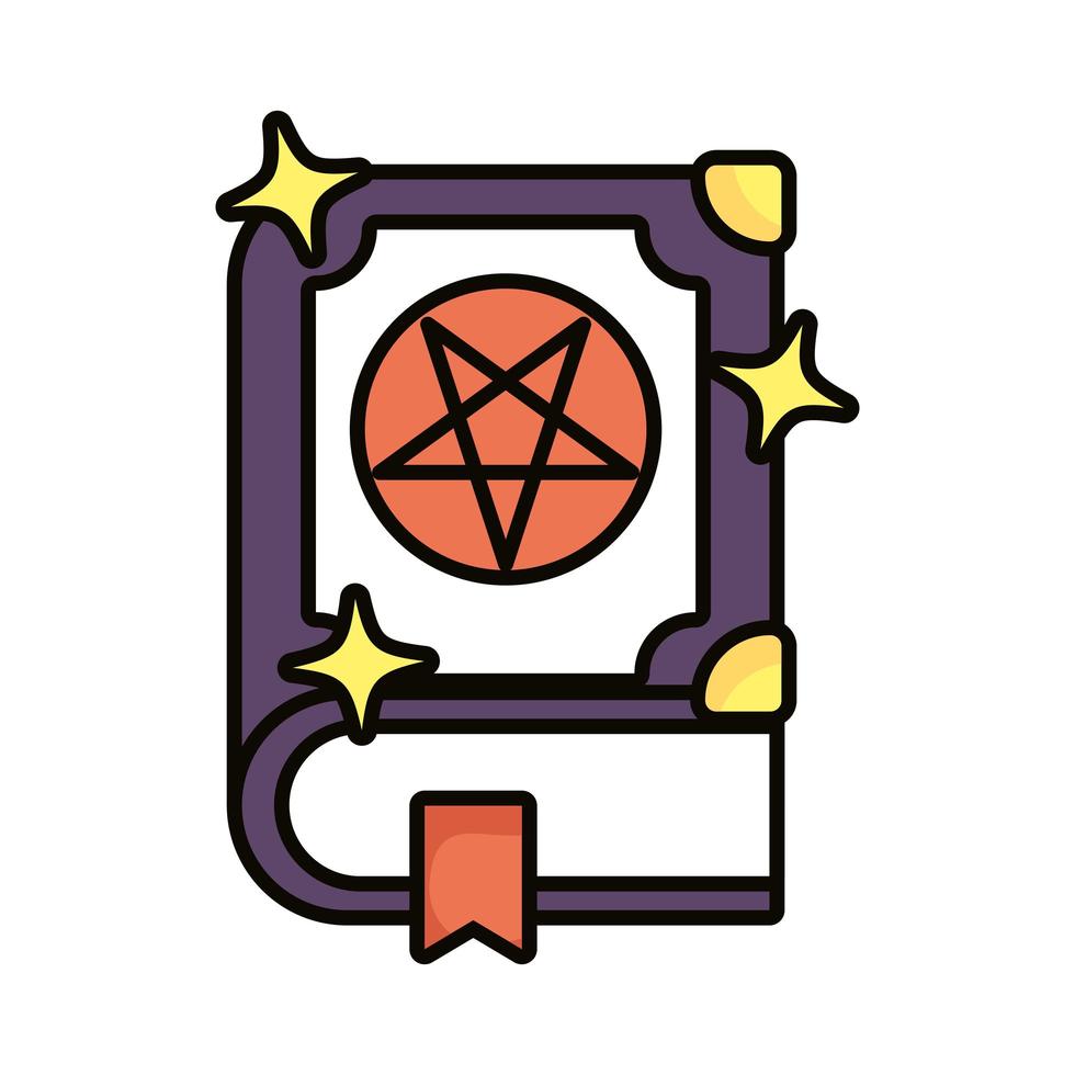 magiska trolldom bok isolerad ikon vektor