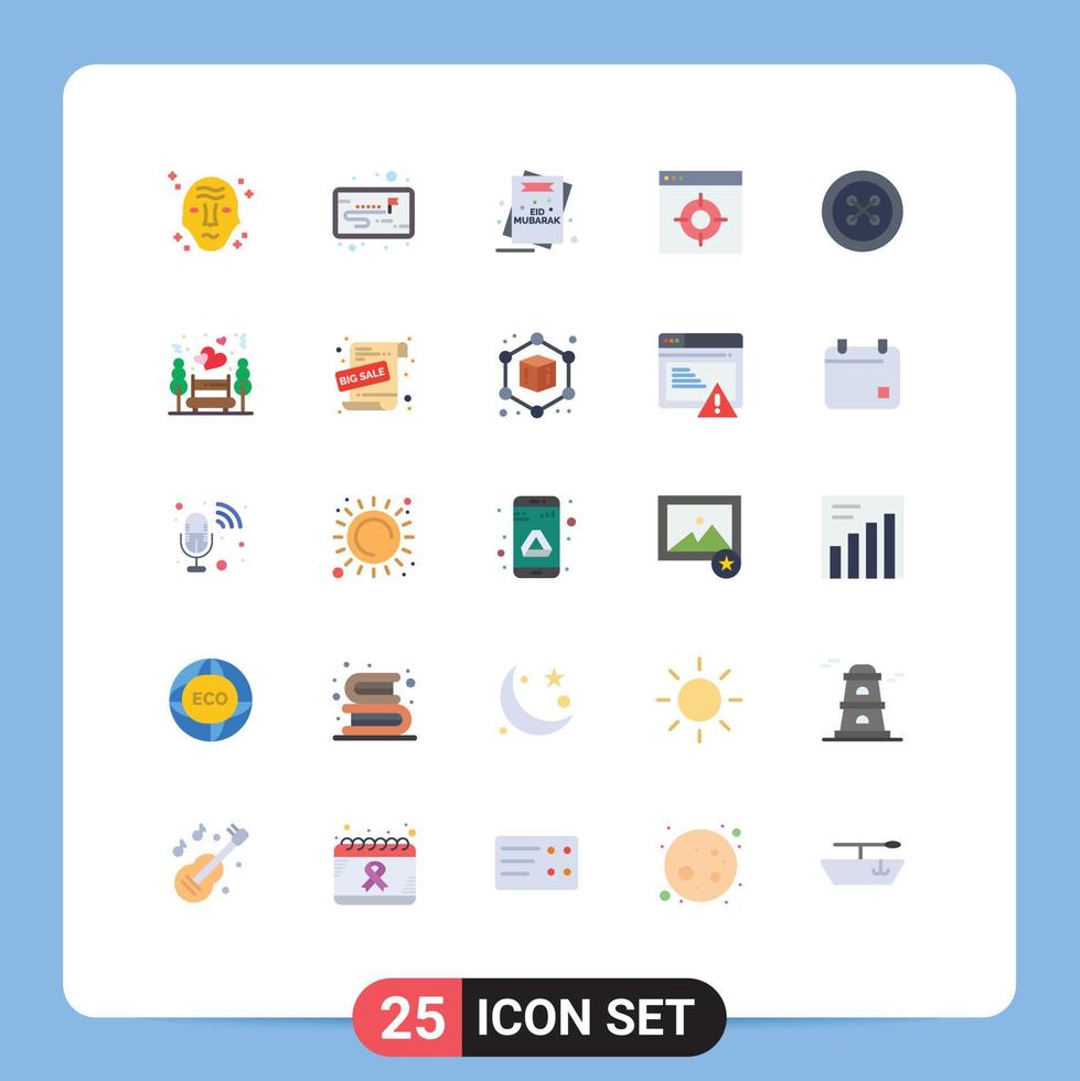 25 tematiska vektor platt färger och redigerbar symboler av knapp kontor kort medicinsk sida redigerbar vektor design element