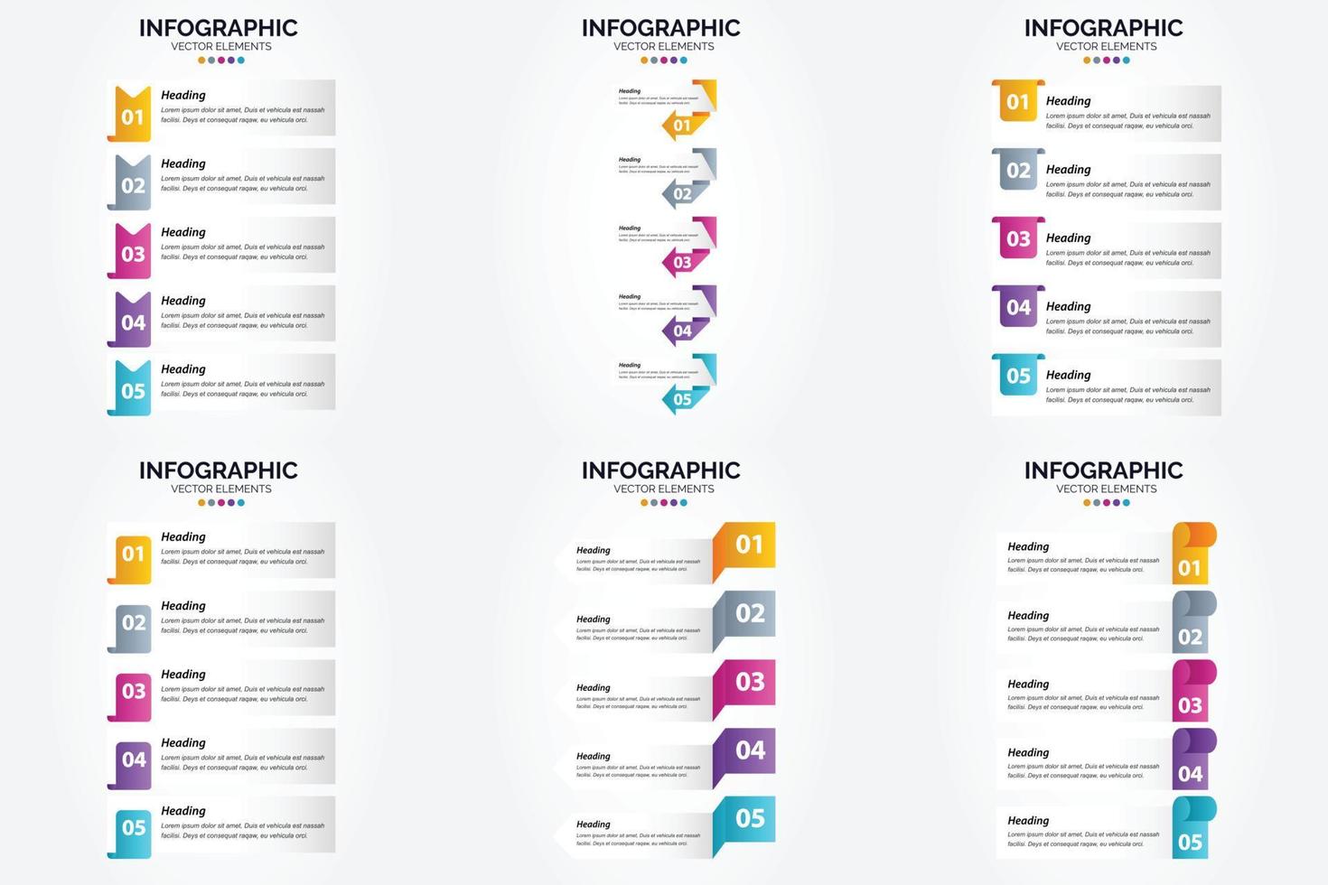 flaches Designset der Vektorillustrations-Infografiken für Werbebroschürenflieger und -zeitschrift vektor