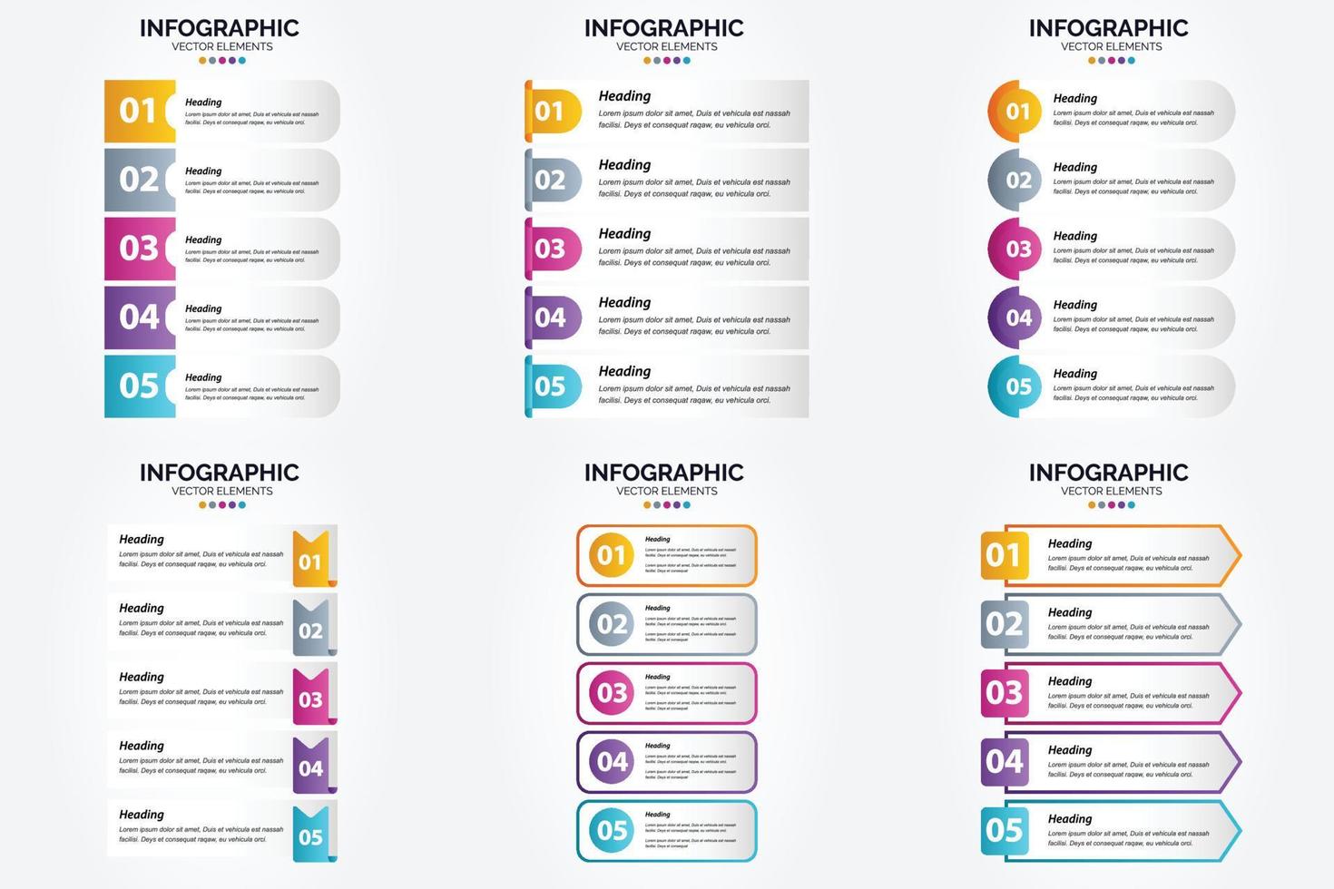 flaches Designset der Vektorillustrations-Infografiken für Werbebroschürenflieger und -zeitschrift vektor