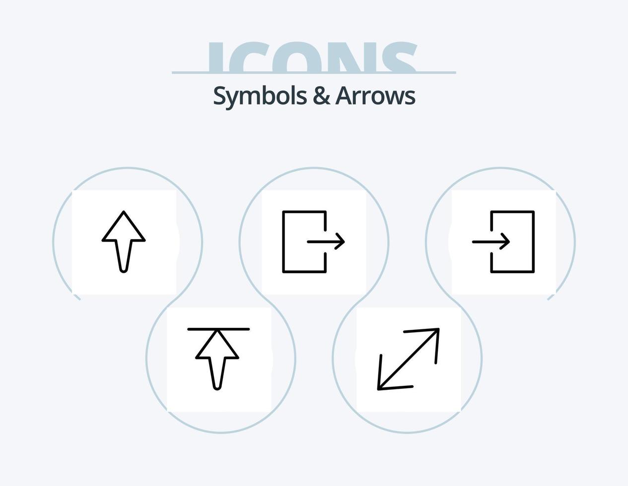 symbole und pfeile line icon pack 5 icon design. . . Skala. Skala. Pfeil vektor