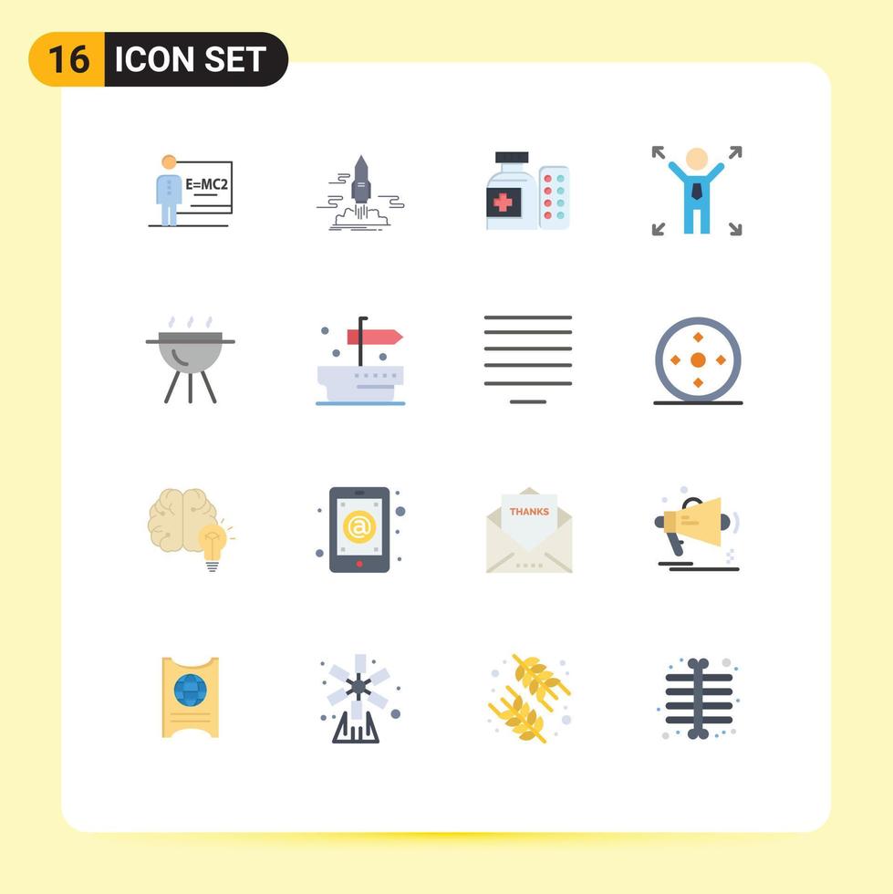 uppsättning av 16 kommersiell platt färger packa för klassrum medicinsk rum app piller redigerbar packa av kreativ vektor design element