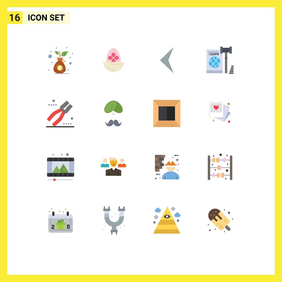 16 kreative Symbole, moderne Zeichen und Symbole des Budgetpfeils, Geldbeutel, Osterzeichen, editierbares Paket kreativer Vektordesign-Elemente vektor