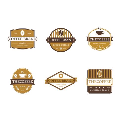 Kaffe Badges Vector Collection
