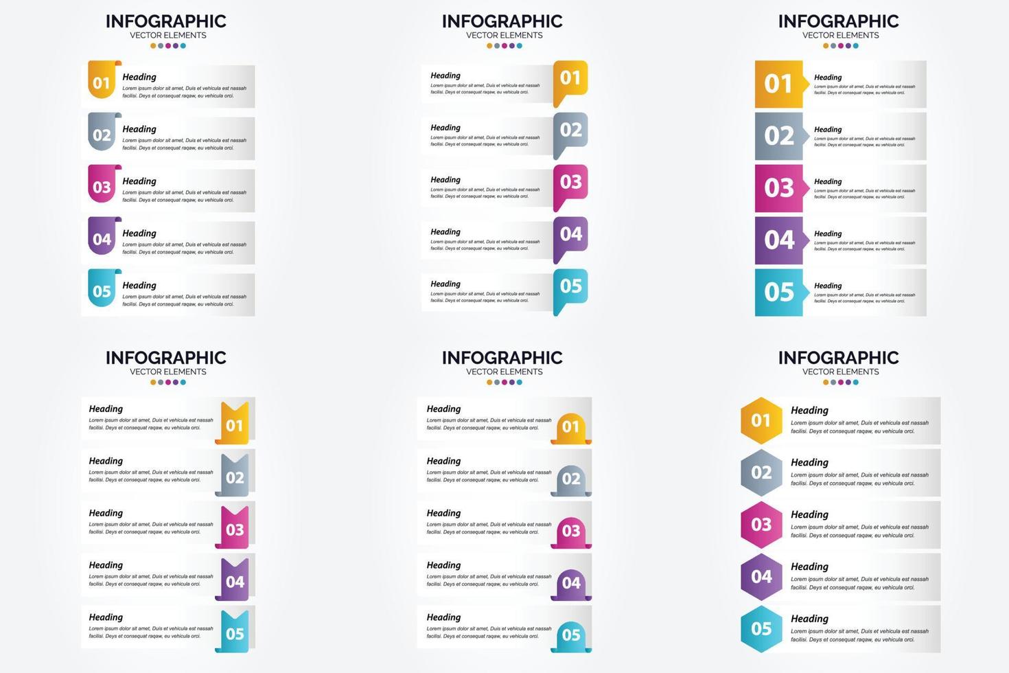 flaches Designset der Vektorillustrations-Infografiken für Werbebroschürenflieger und -zeitschrift vektor