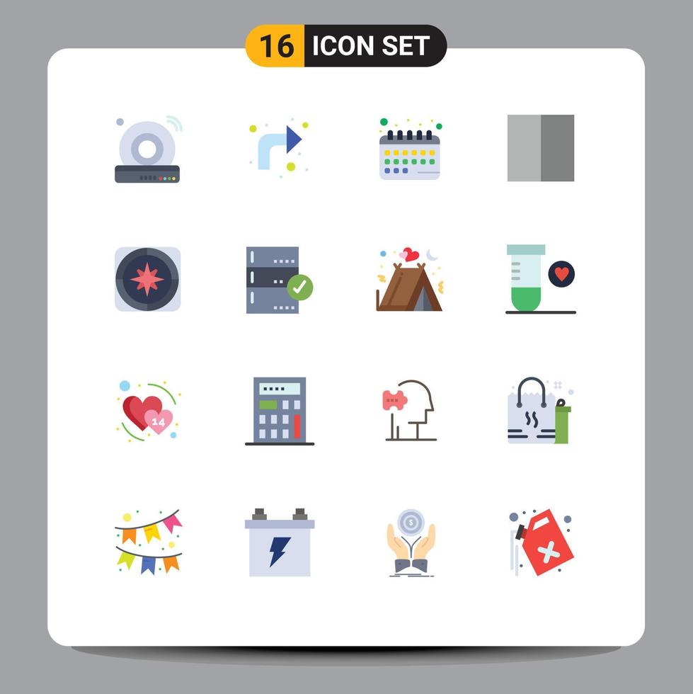 Stock Vector Icon Pack mit 16 Zeilenzeichen und Symbolen für CD-Kalender Internet-Up-Zeitplan editierbares Paket kreativer Vektordesign-Elemente