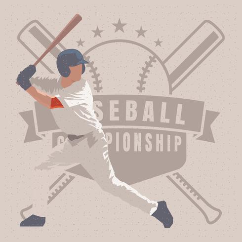 Baseball Batter Emblem Illustration vektor
