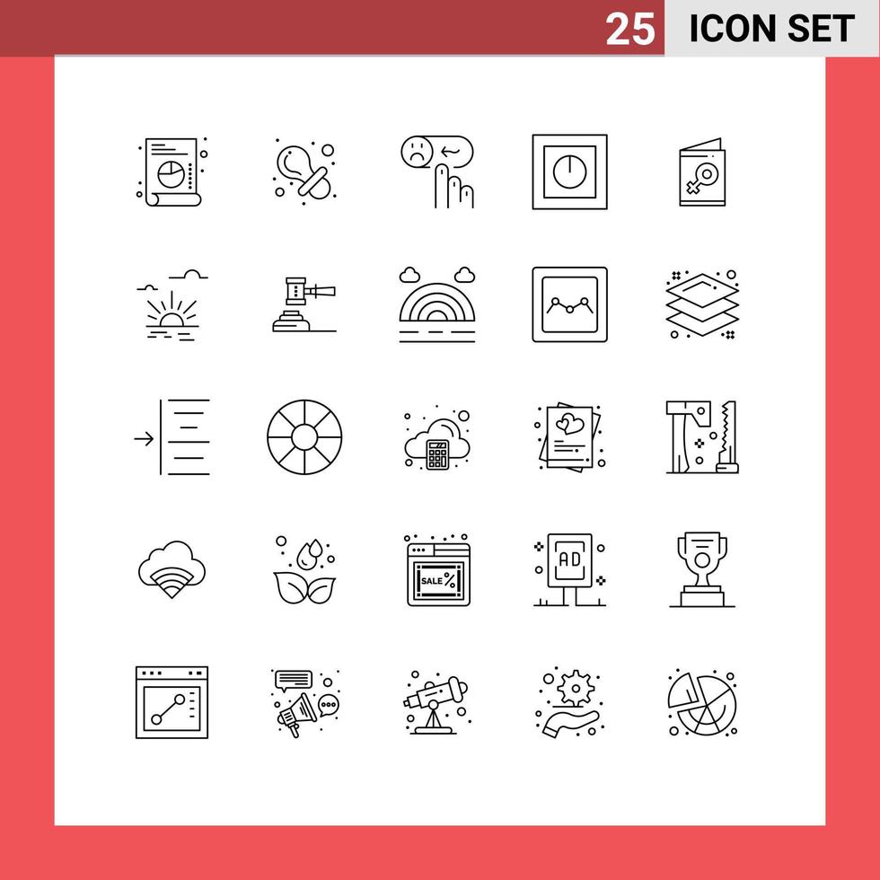 satz von 25 modernen ui-symbolen symbole zeichen für kartensichere hilfeprodukte geräte editierbare vektordesignelemente vektor