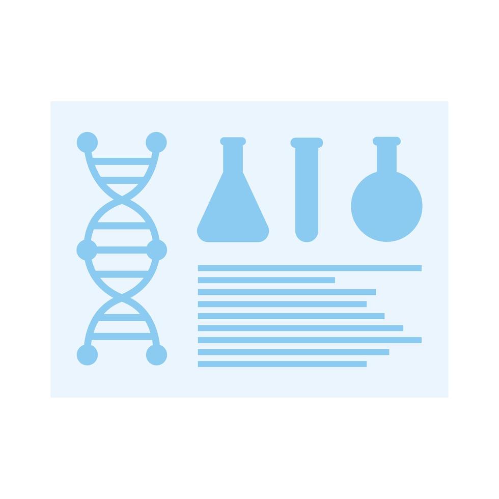 Chemieflaschen und DNA-Vektor-Design vektor