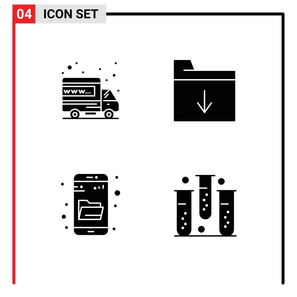 4 kreativ ikoner modern tecken och symboler av värd forskning domän Föra in blod redigerbar vektor design element