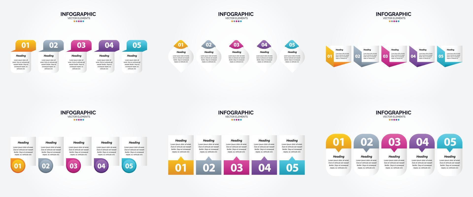 flaches Designset der Vektorillustrations-Infografiken für Werbebroschürenflieger und -zeitschrift vektor