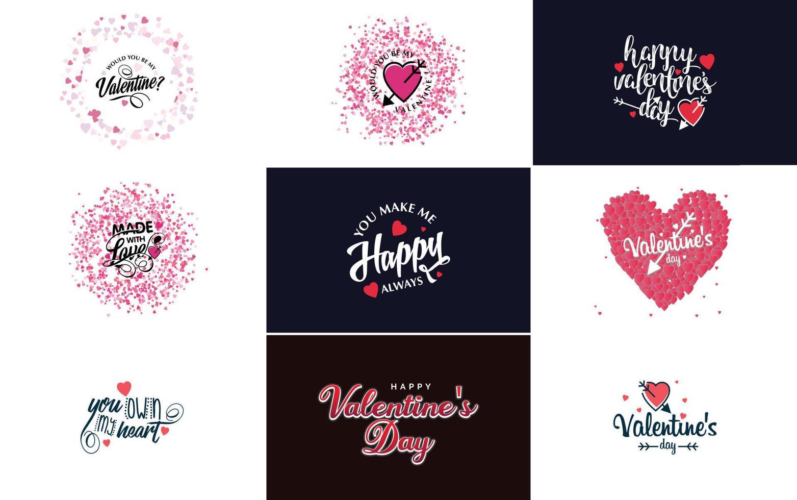 ich liebe dich handgezeichnete schriftzüge mit herzdesign. geeignet als Valentinstagsgruß oder in romantischen Designs vektor